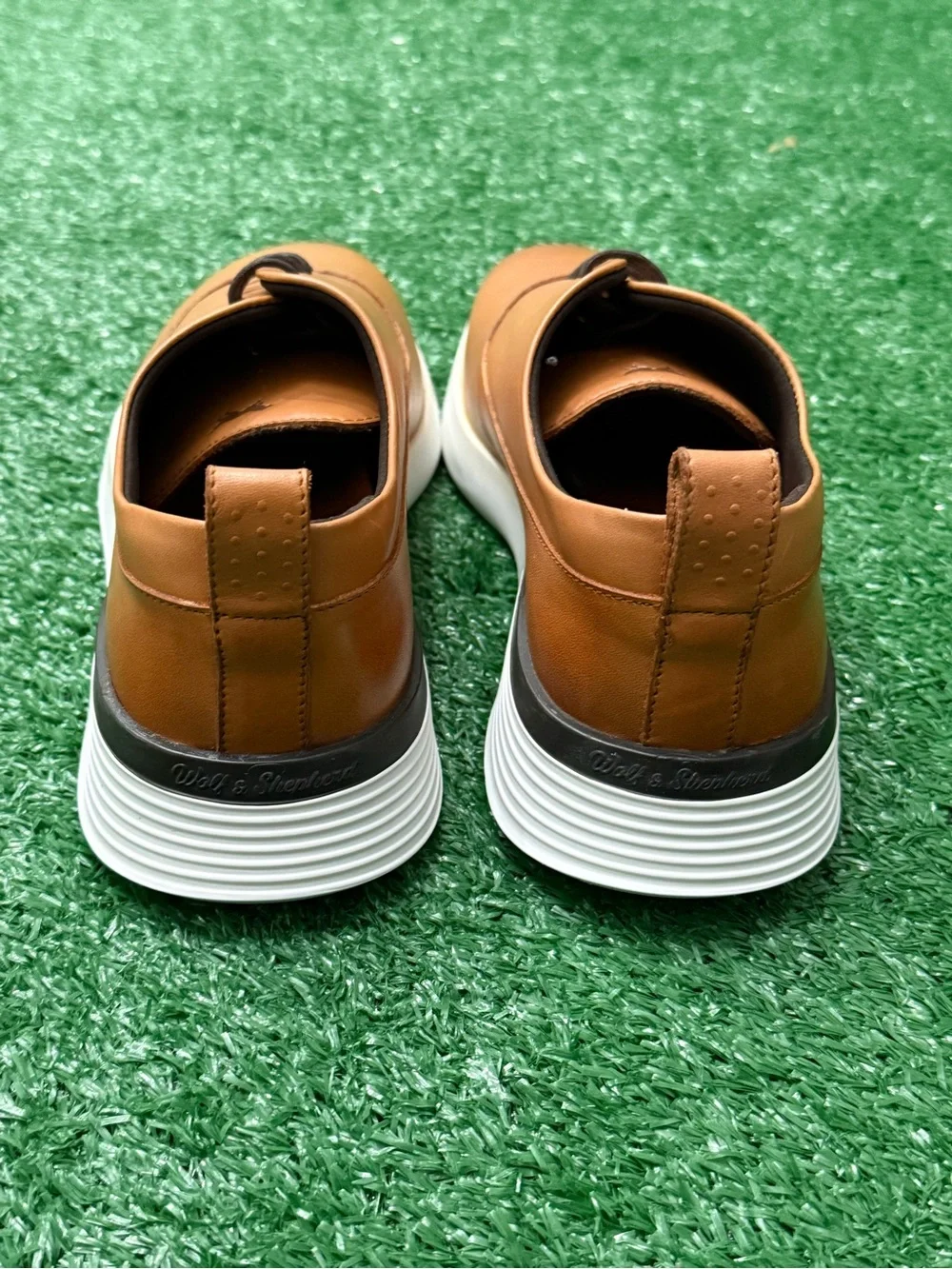 Wolf & Shepherd Crossover Derby Cognac Dress Sneakers – Men’s Size 6